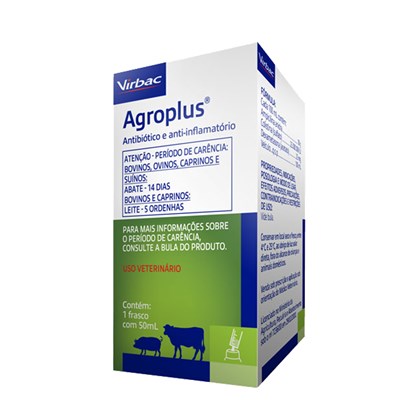 Agroplus – Antibiótico e anti-inflamatório – 100 ml - Virbac