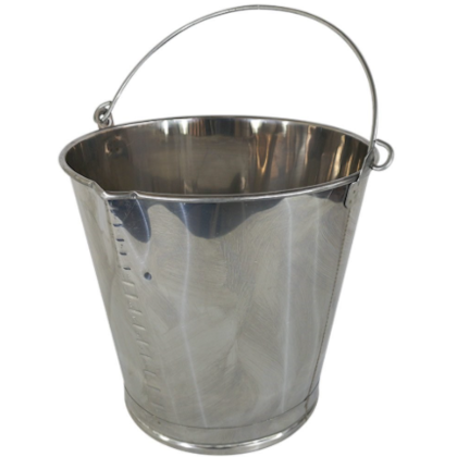 BALDE EM ACO INOX - 15 LTS.