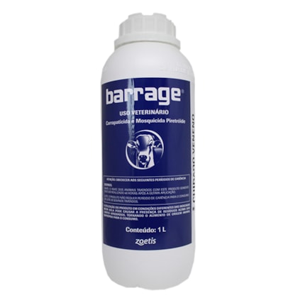 Barrage - Carrapaticida, Mosquicida e Inseticida Piretroide 1L - Zoetis