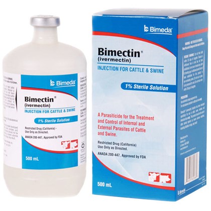 Bimectin – Ivermectina 1% Injetável- 500 ml – Bimeda