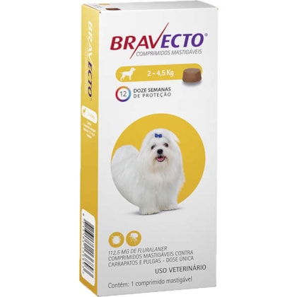 BRAVECTO (02 A 4,5KG) 112,5 MG 1 COMP