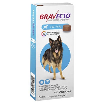 BRAVECTO (20 A 40KG) 1.000 MG 1 COMP