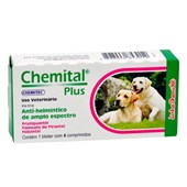 Chemital Plus – Anti-helmíntico – 4 Comprimidos - Chemitec