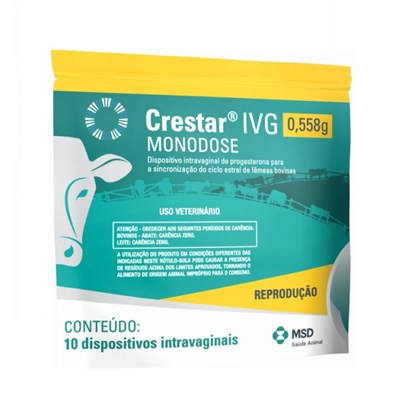Crestar IVG Monodose 0,558g – Dispositivo Intravaginal – Pct 10 unidades