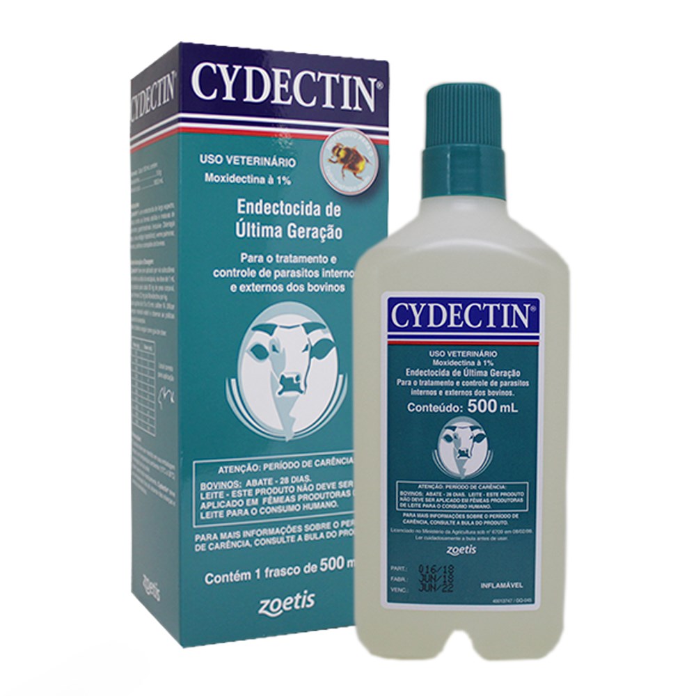 Cydectin - Endectocida Moxidectina 1% Injetável 500 mL - Zoetis