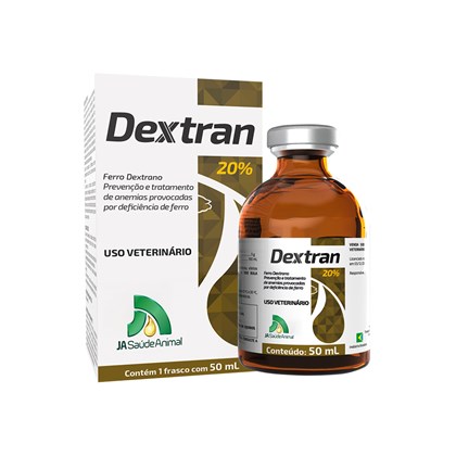 Dextran 20% – Ferro Dextrano - J.A Saúde Animal -50ml