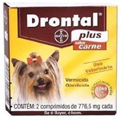 Drontal Plus - 2 Comprimidos Sabor Carne - Elanco