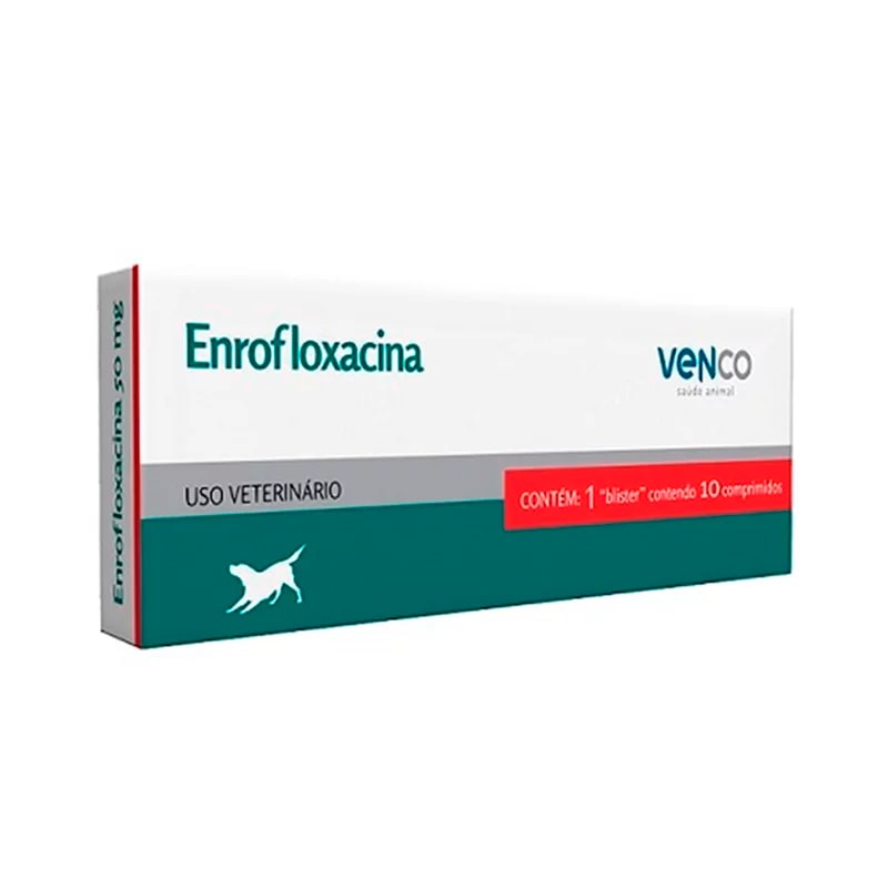 Enrofloxacina 50 Mg Para Caes 10 Comprimidos Vencofarma Agroline