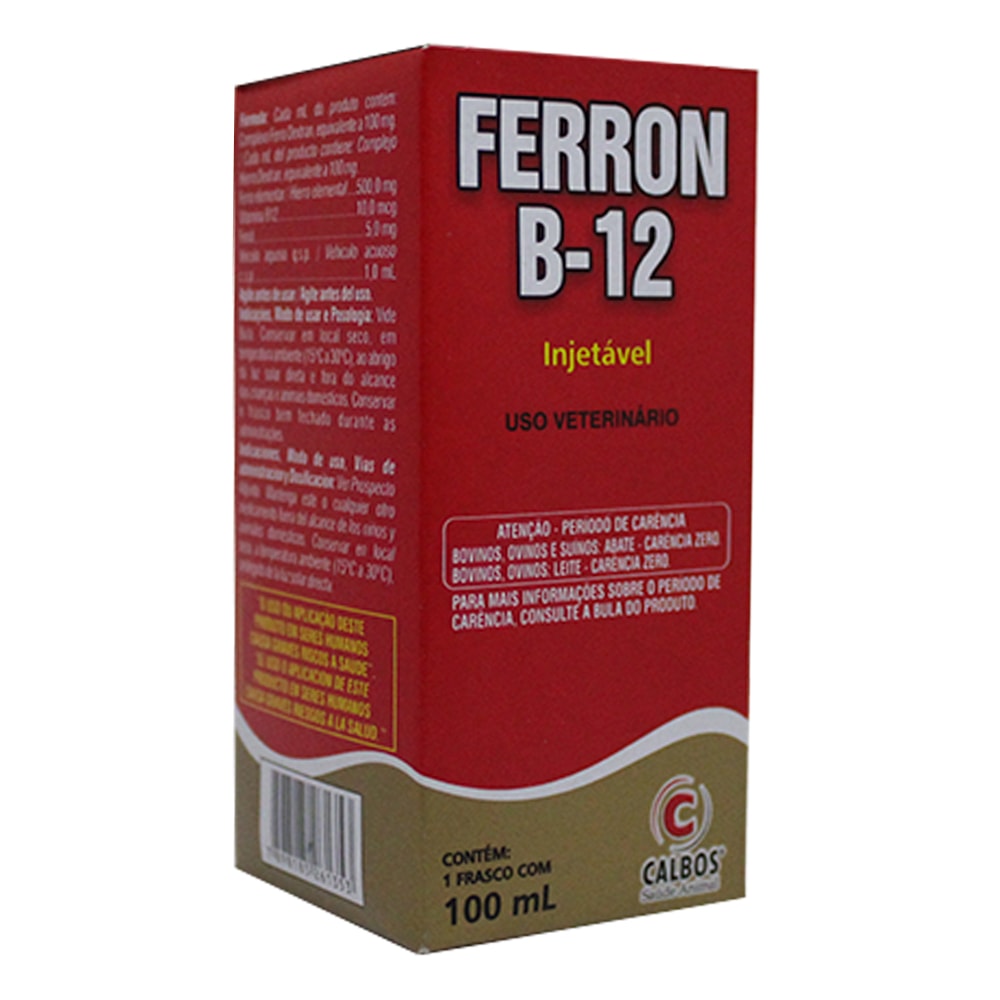 FERRON B-12 - 100ML - CALBOS - Agroline - Produtos Agropecuários