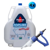 Kit: 4 Topline Pour On 5 litros - Ganhe 1 Aplicador - Boehringer Ingelheim