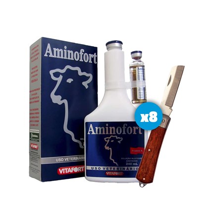 Kit: 8 Aminofort – Ganhe 1 canivete – Eurofarma