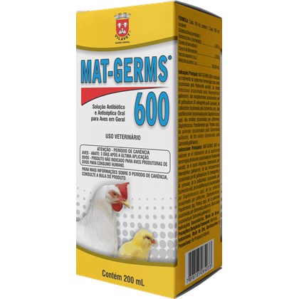 MAT-GERMS 600 - Antibiótico de amplo espectro - 500ML - Vilavet