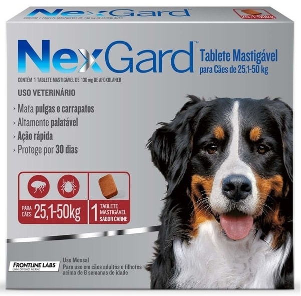 Nexgard 25,1 50 Kg Anti Pulgas E Carrapato Boehringer Ingelheim