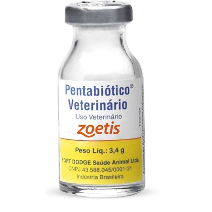 Pentabiótico Veterinário 2.400.000 UI - Anti-infeccioso Injetável – 7 mL - Zoetis