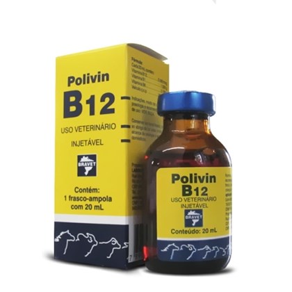 POLIVIN B12 INJETÁVEL - 20 ML - BRAVET