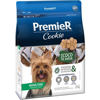 Premier Cookie- Cães Adultos PP – Coco e Aveia – 250 Gramas - PremieRpet®