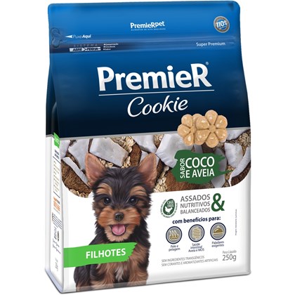 Premier Cookie - Cães Filhotes – Coco e Aveia – 250 Gramas - PremieRpet®
