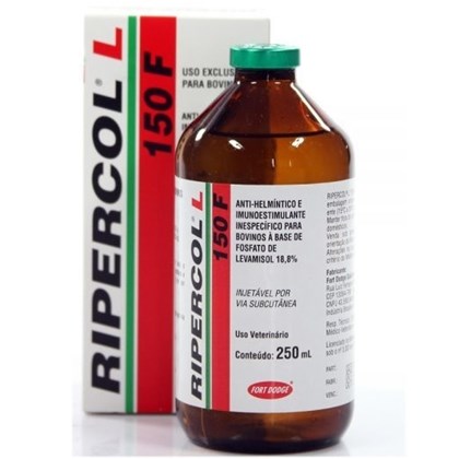 Ripercol L 150F - Controle de Verminose - Fosfato de Levamisol 18,8% - 250 Ml - Zoetis
