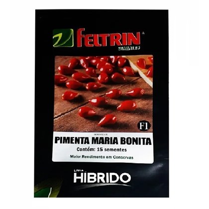 Semente híbrida Pimenta Maria Bonita – contém 15 sementes – Feltrin
