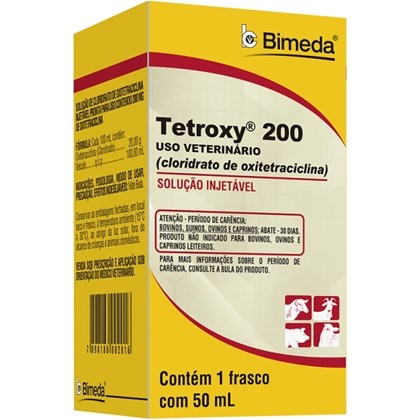 TETROXY 200 / BIOGENTAL - OXITETRACICLINA LA 20% - 50ML - BIMEDA