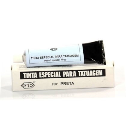 TINTA P/ TATUAGEM PRETA 40 GR (BISNAGA)