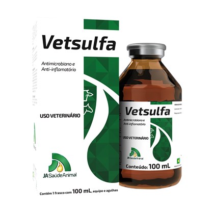 Vetsulfa - Antimicrobiano E Anti-inflamatório - J A SAÚDE ANIMAL - 100ml